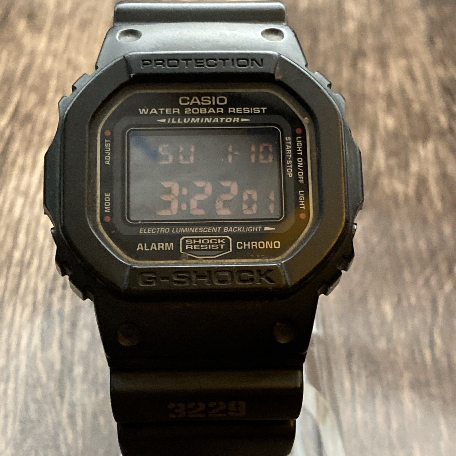 Casio GShock Digital 5600 Series 489 Mm Matte Black Resin Case Red Numbers